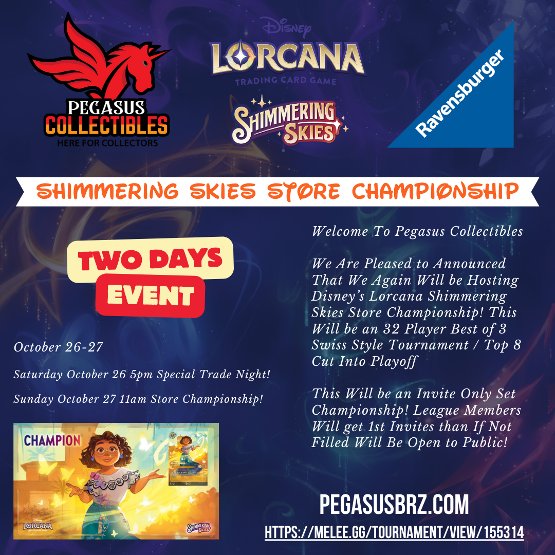 Lorcana Store Championship Ticket Shimmering Skies 10/27/2024