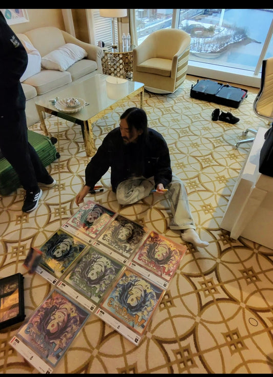 HIROQUEST 3 PARAGON 3 COVER BY PIGGYBANX GRADED BY AMG 10'S  RAINBOW(WITHOUT 1/1) AUTO BY STEVE AOKI PBX