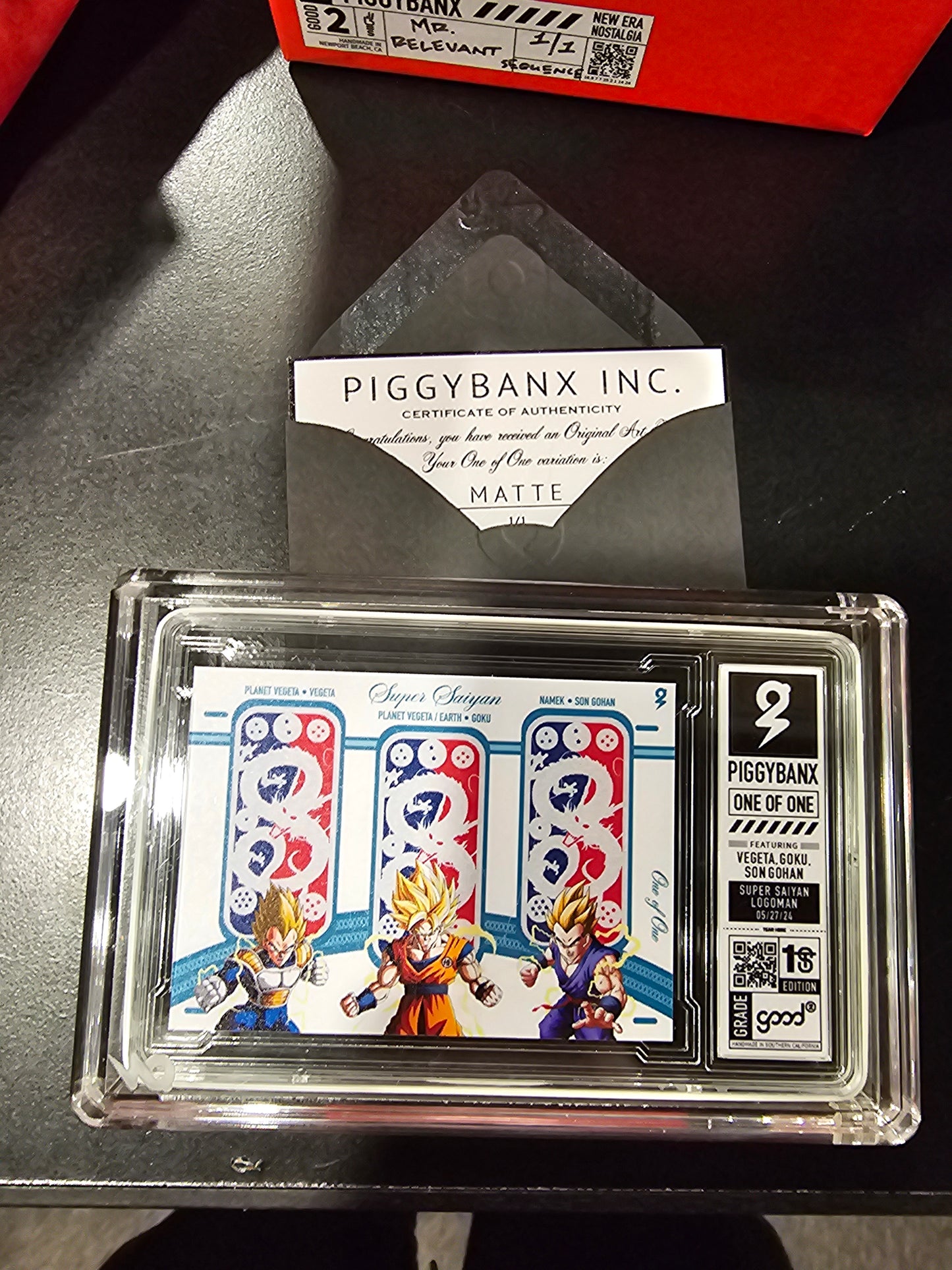 PIGGYBANX 05/27/24 VEGETA,GOKU,SON GOHAN SUPER SAIYAN LOGOMAN MATTE VARIATION