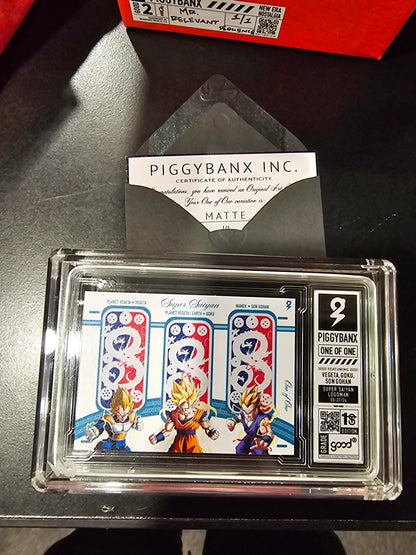 PIGGYBANX 05/27/24 VEGETA,GOKU,SON GOHAN SUPER SAIYAN LOGOMAN MATTE VARIATION