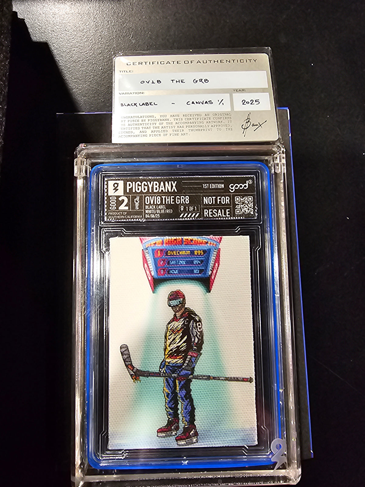 PIGGYBANX 2025 OVI8 THE GR8 BLACK LABE 04/06/25 CANVAS VARIATION PBX