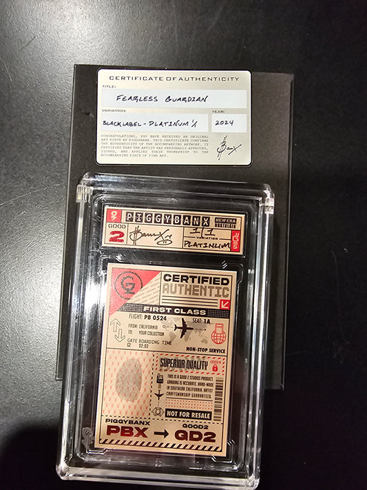 PIGGYBANX 2024 FEARLESS GUARDIAN LOGO MAN 05/28/2024 PLATINUM VARIATION