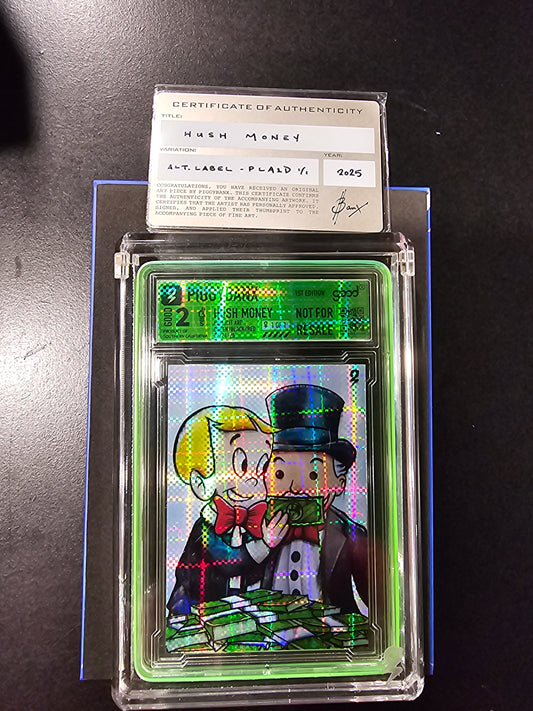 PIGGYBANX 2025 GREEN LABEL "HUSH MONEY" 07/24/25 PLAID VARIATION