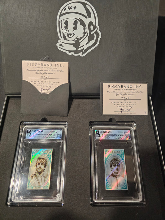 PIGGYBANX "TEAM ASTON MARTIN " 2024 SEASON SET ALONSO/STROLL WAVE VARIATION PBX