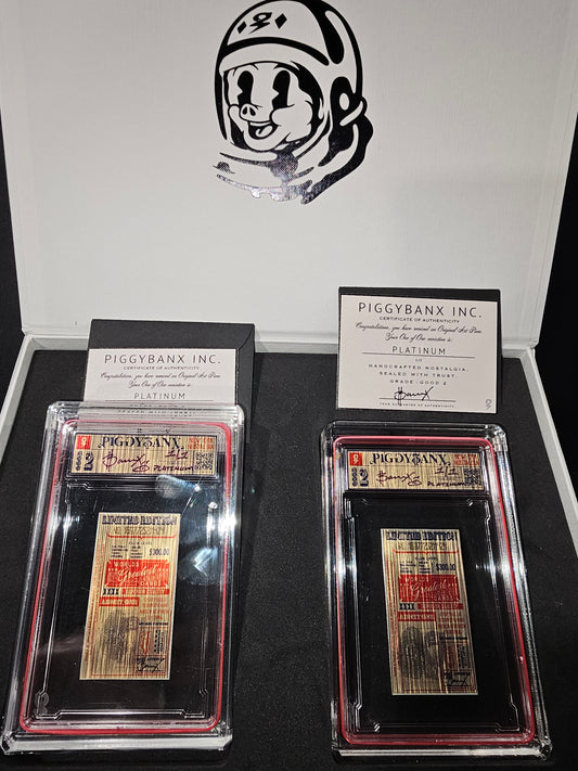 PIGGYBANX "TEAM FERRARI" 2024 SEASON SET  LECLERC/SANZ PLATINUM VARIATION PBX