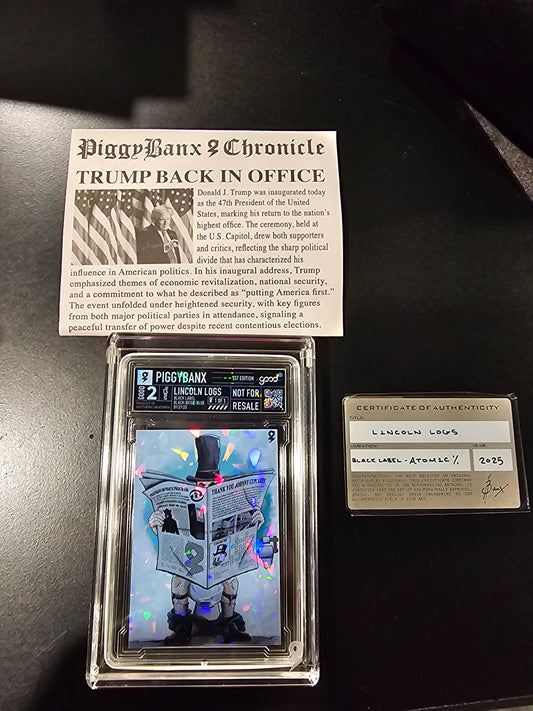 PIGGYBANX 2025 LINCOLN LOGS BLACK LABEL 01/21/25 ATOMIC VARIATION PBX