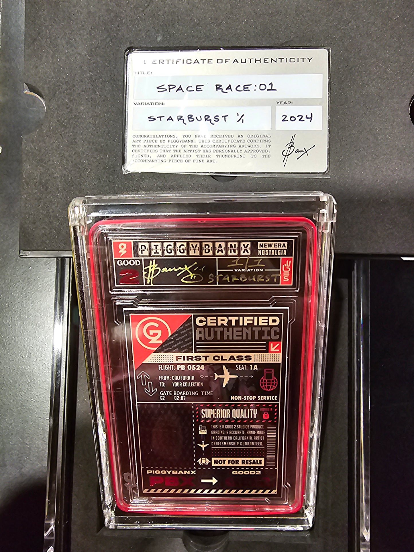 PIGGYBANX 2024 SPACE RACE 01 08/14/24 BLACK BACK STARBURST VARIATION PBX