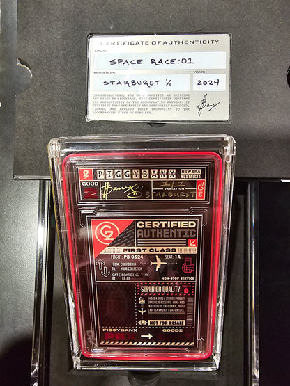 PIGGYBANX 2024 SPACE RACE 01 08/14/24 BLACK BACK STARBURST VARIATION PBX